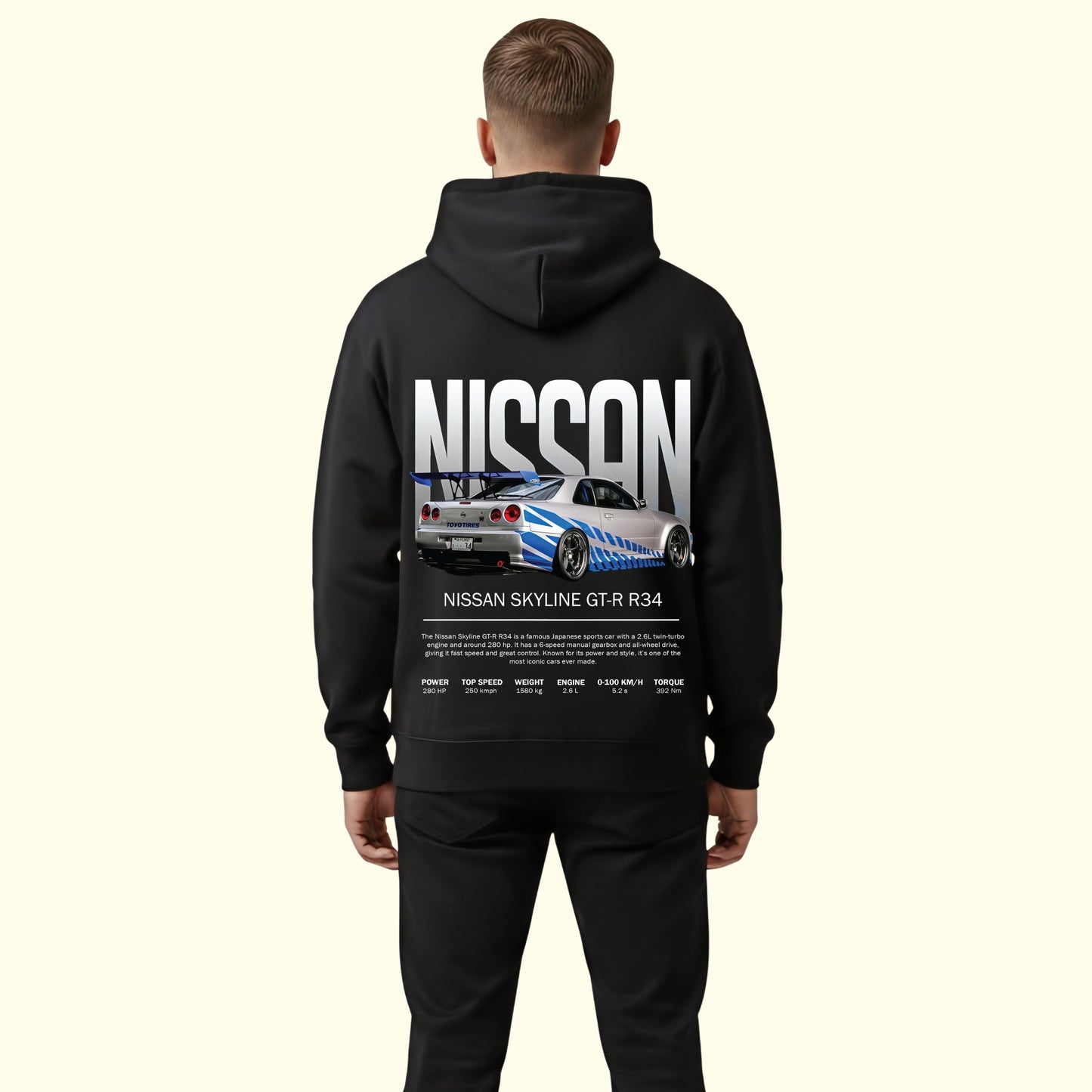 Nissan GT-R R34 Skyline Hoodie